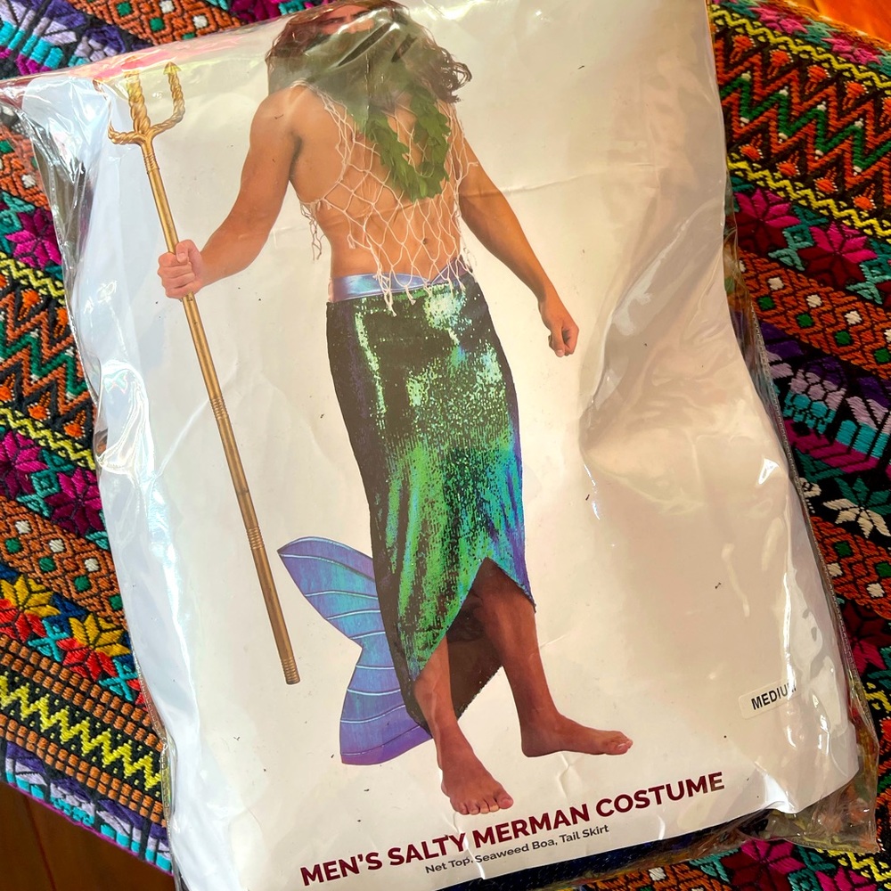 Merman mermaid costume size men’s MEDIUM